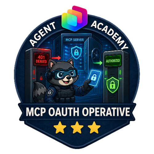 Badge Copilot Studio Agent Academy - MCP OAuth Operative