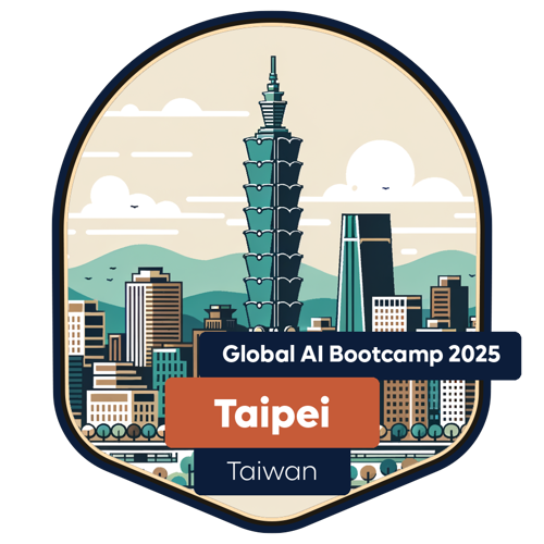 Badge Global AI Bootcamp 2025 - Taiwan - Taipei - Attendee