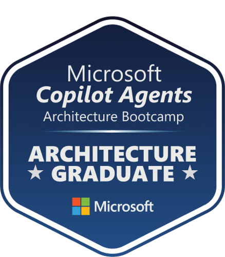 Badge Microsoft Copilot Agents Architecture Bootcamp Graduate Badge