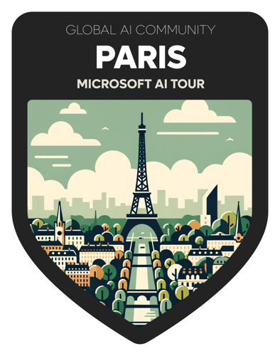 Badge Microsoft AI Tour - Paris (October 2024)
