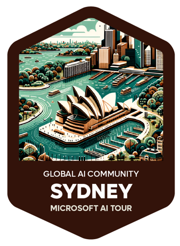 Badge Microsoft AI Tour - Sydney - December 2024