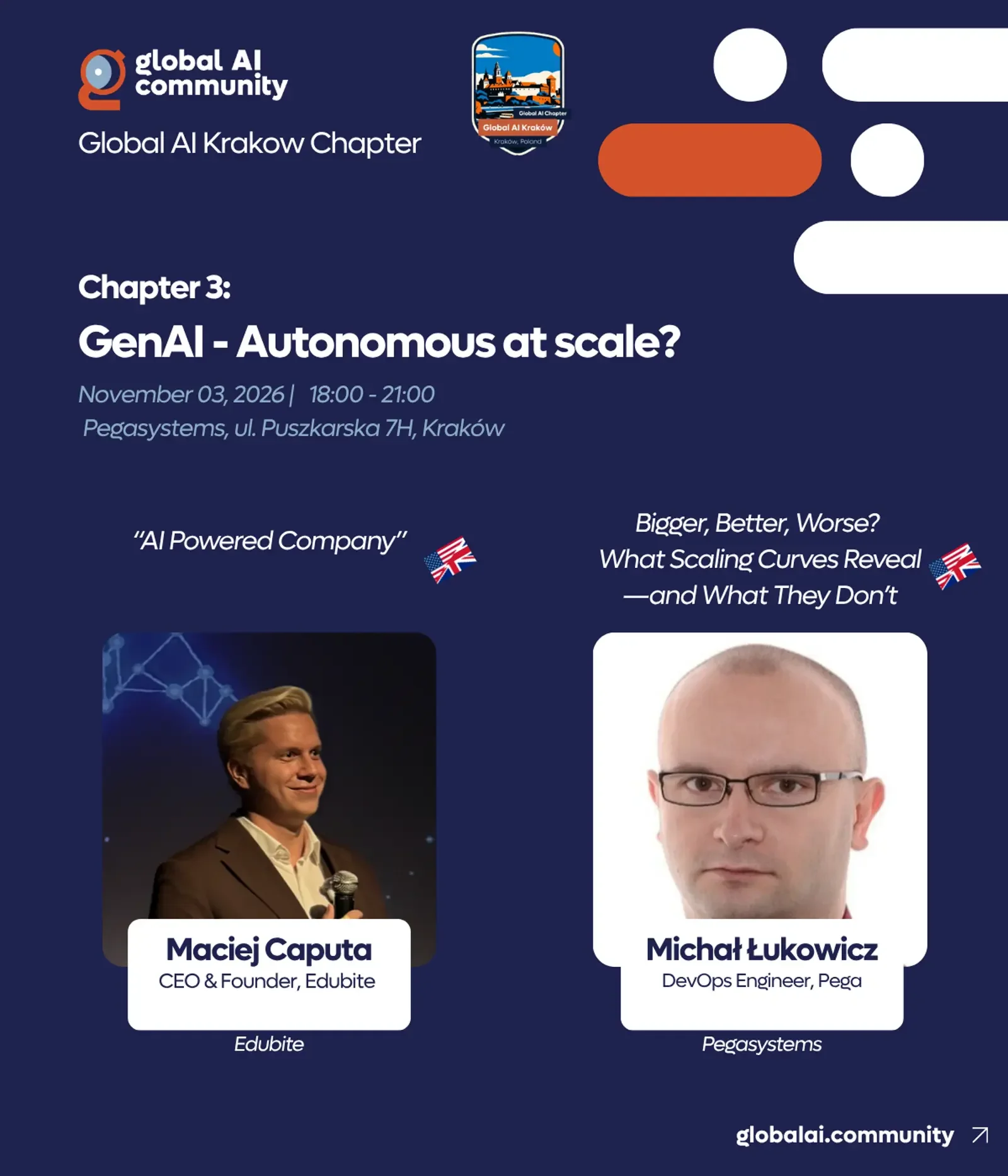 🚀 Global AI Kraków Chapter 3: GenAI - Autonomous at scale?