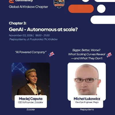 🚀 Global AI Kraków Chapter 3: GenAI - Autonomous at scale?
