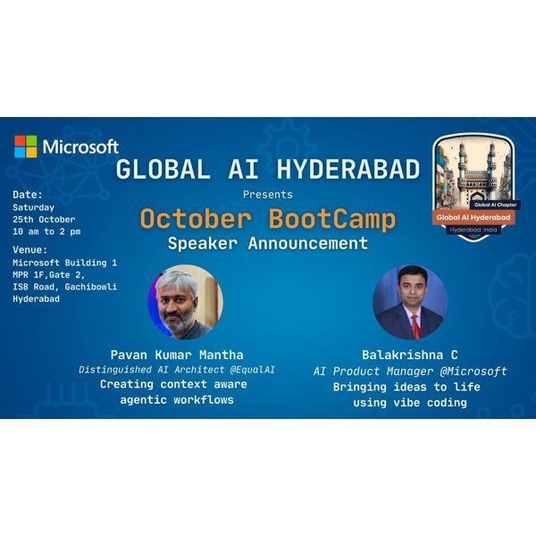 Global AI Hyderabad Bootcamp October Meetup