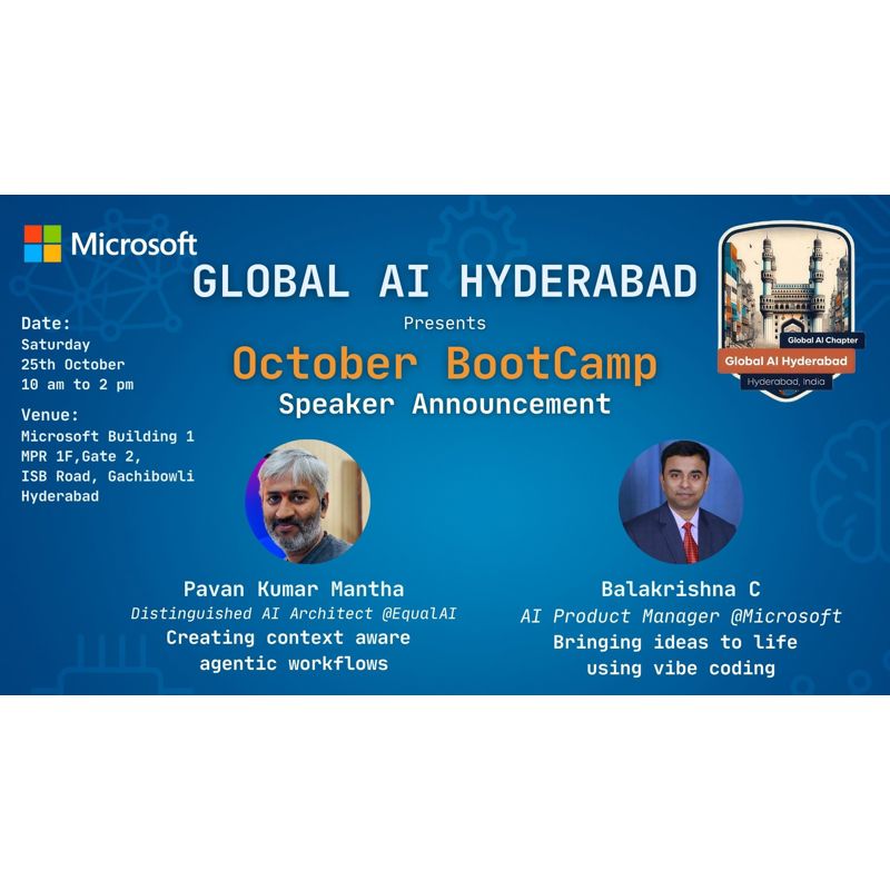 Global AI Hyderabad Bootcamp October Meetup