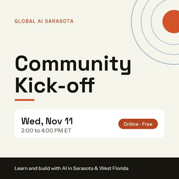 Global AI Sarasota Community Kick-off
