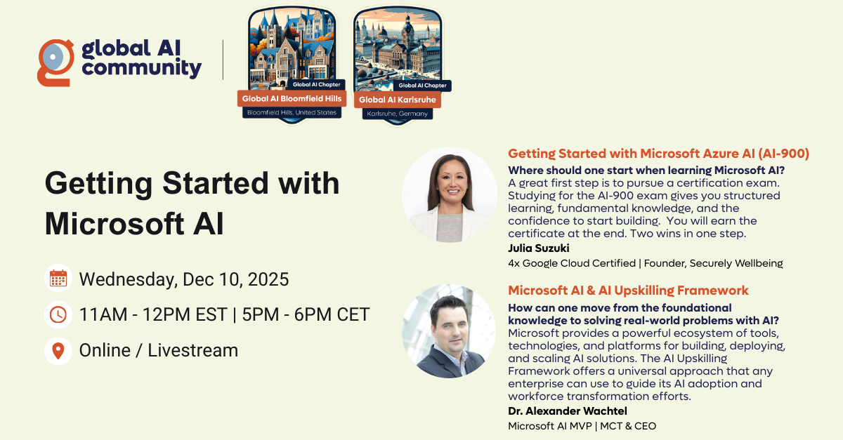 Getting Started with Microsoft AI | A Joint Event by the Global AI Bloomfield Hills & Karlsruhe Chapters