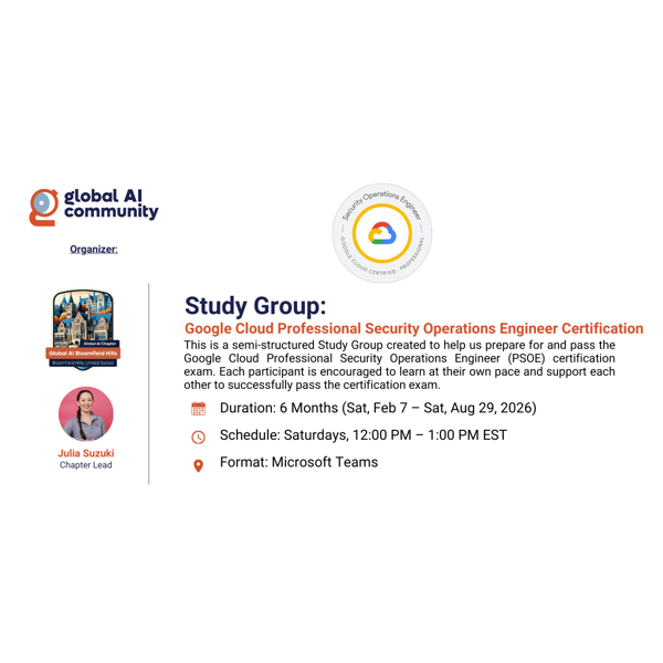 Google Cloud Professional Security Operations Engineer (PSOE) Certification | 6-Month Study Group (Feb 7 – Aug 29, 2026)