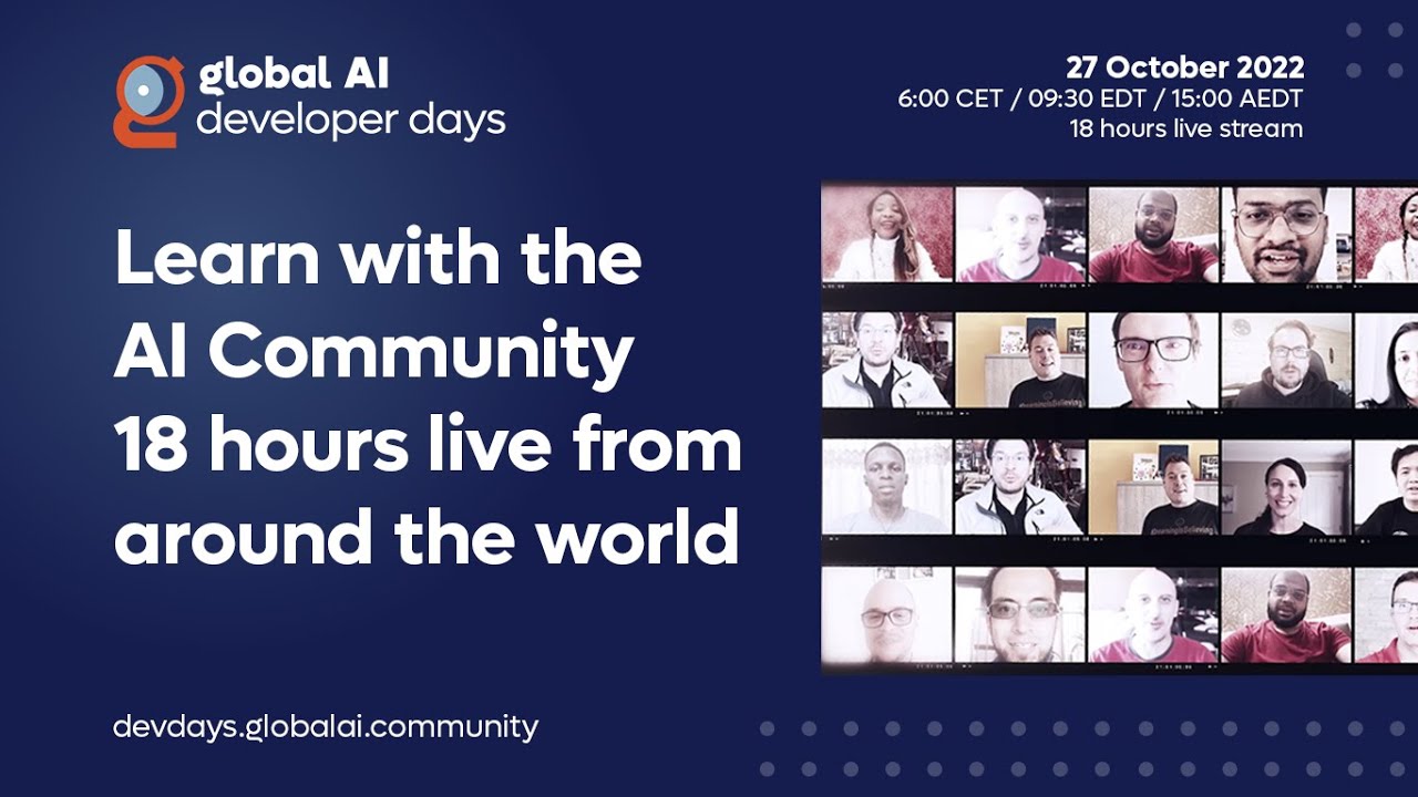 Learn with the AI Community around the world - Global AI Developer Days 2022