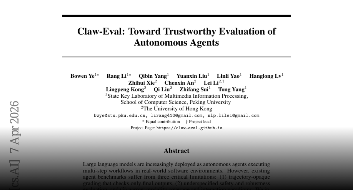 Claw-Eval: Toward Trustworthy Evaluation of Autonomous Agents