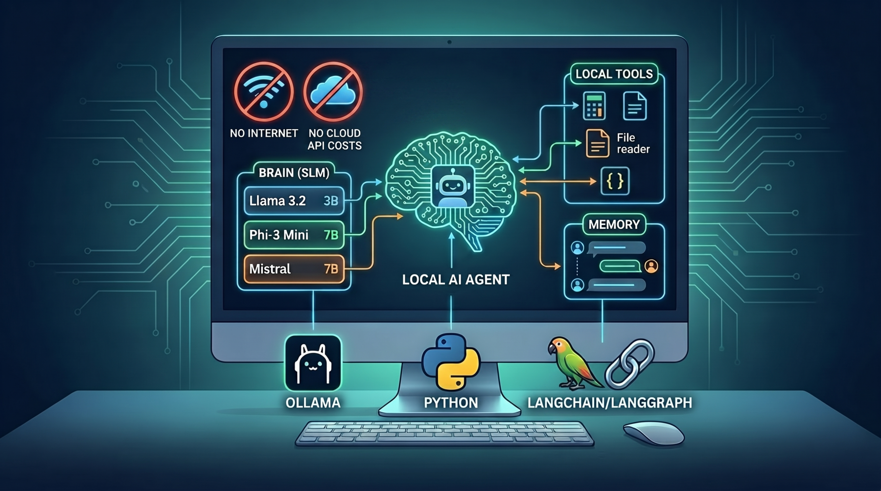 Building AI agents without the cloud