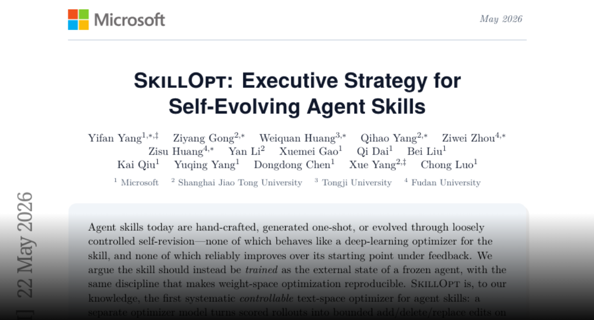 SkillOpt: Executive Strategy for Self-Evolving Agent Skills