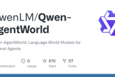 Qwen-AgentWorld: Language World Models for General Agents