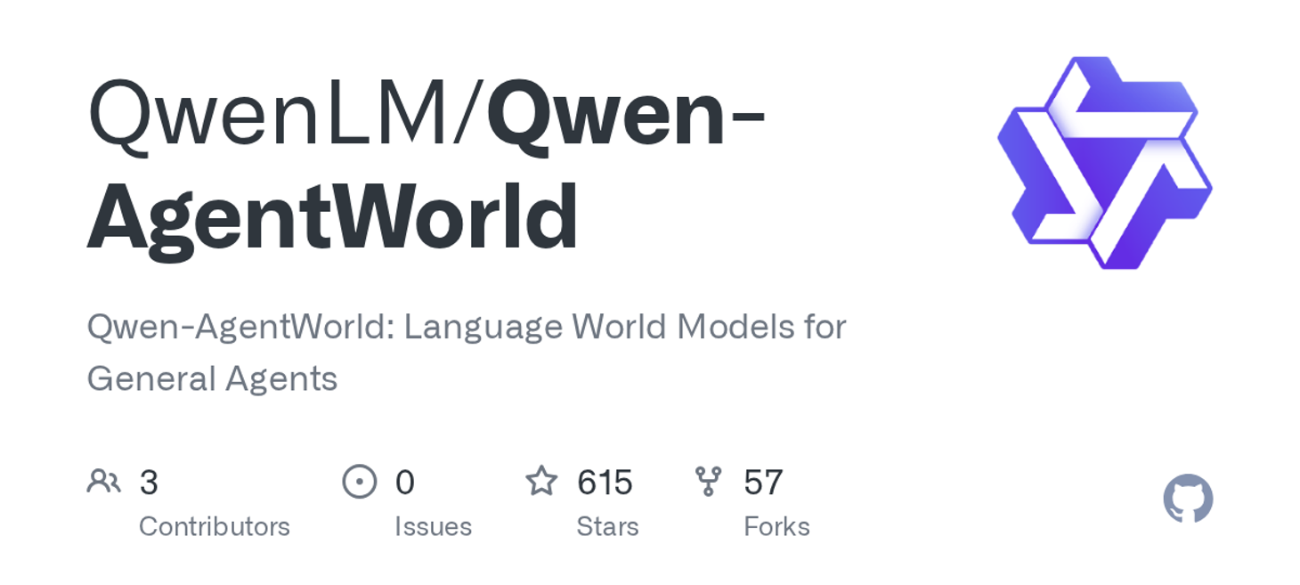 Qwen-AgentWorld: Language World Models for General Agents