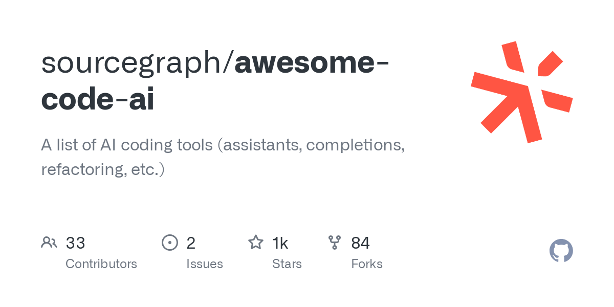 GitHub - sourcegraph/awesome-code-ai: A list of AI coding tools