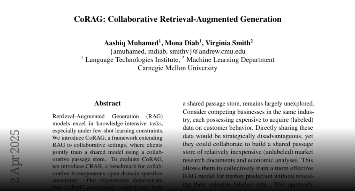 CoRAG: Collaborative Retrieval-Augmented Generation