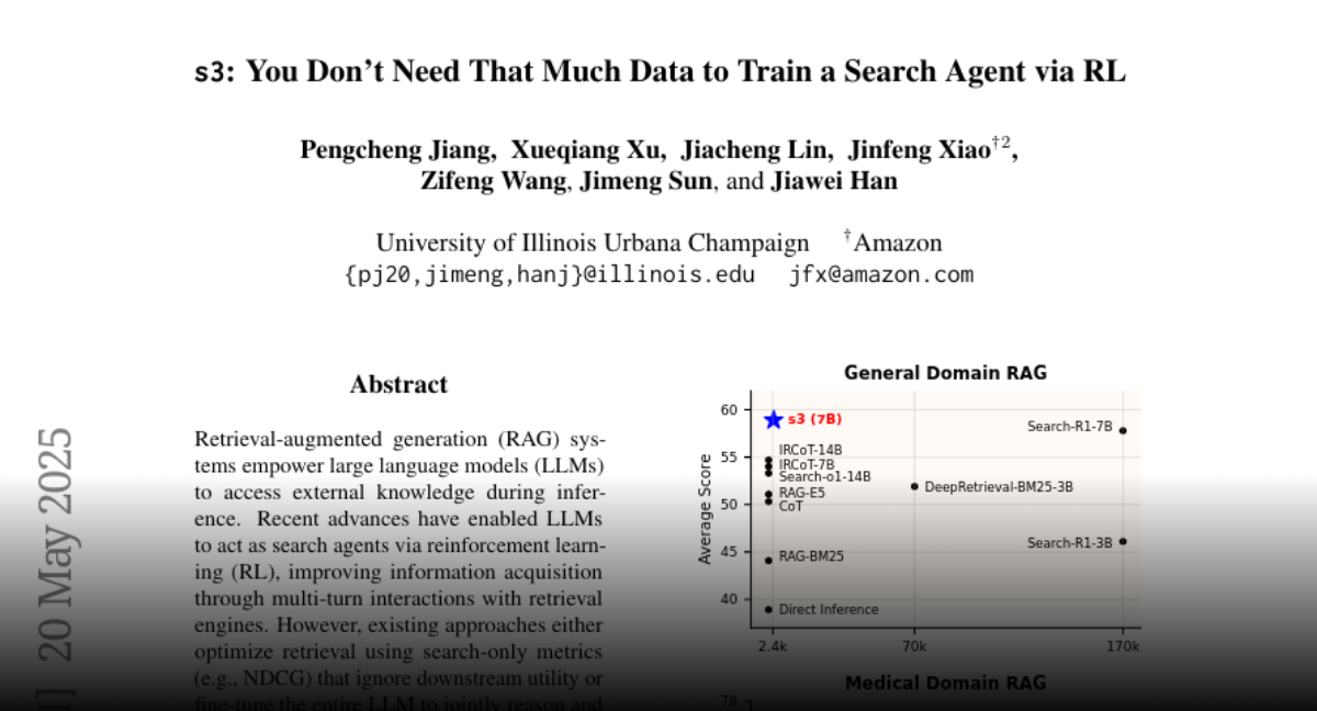 s3: You Don't Need That Much Data to Train a Search Agent via RL