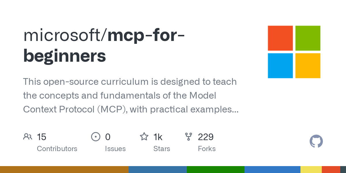 GitHub - microsoft/mcp-for-beginners