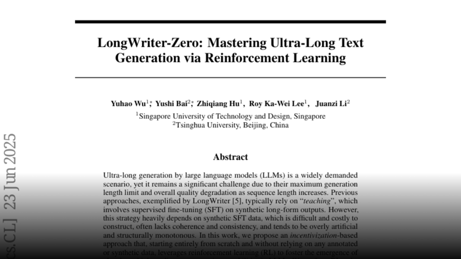 LongWriter-Zero: Mastering Ultra-Long Text Generation via Reinforcement  Learning