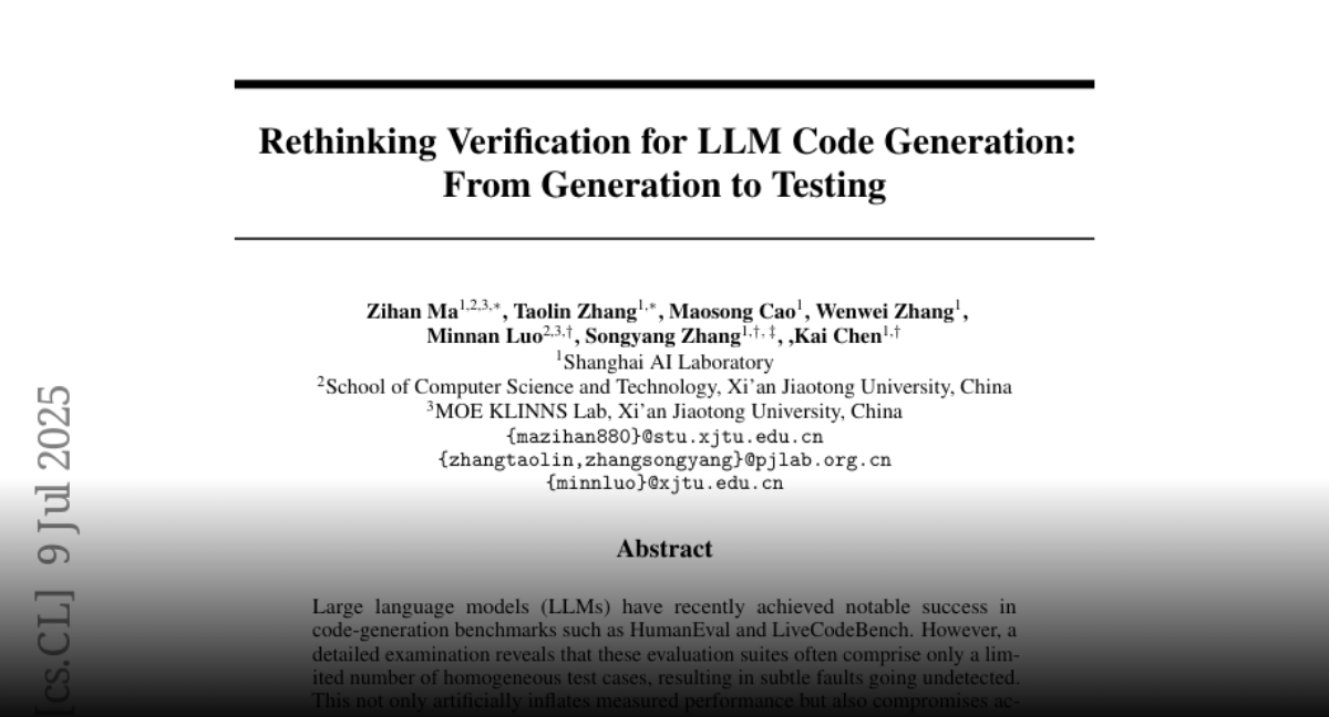 Rethinking Verification for LLM Code Generation: From Generation to  Testing