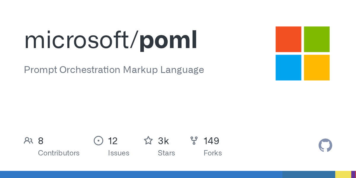 microsoft/poml: Prompt Orchestration Markup Language