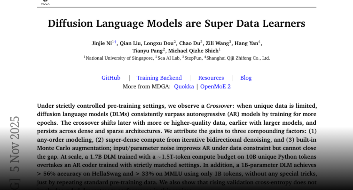 Diffusion Language Models are Super Data Learners