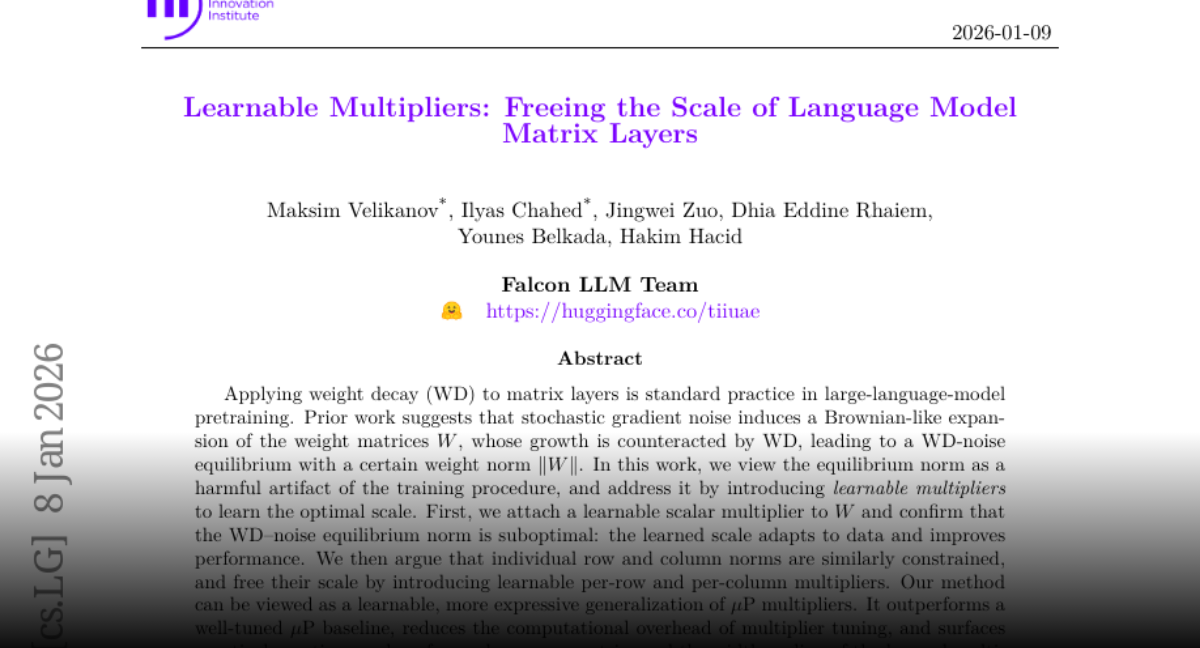 Learnable Multipliers: Freeing the Scale of Language Model Matrix Layers