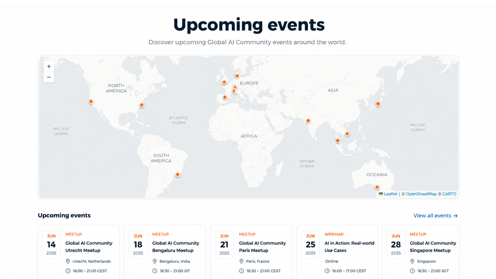 Upcoming Events Around the World