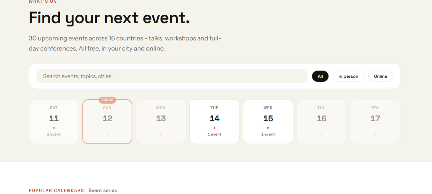 Upcoming Events Around the World