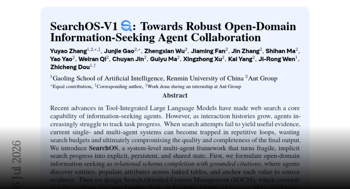 SearchOS-V1: Towards Robust Open-Domain Information-Seeking Agent Collaboration