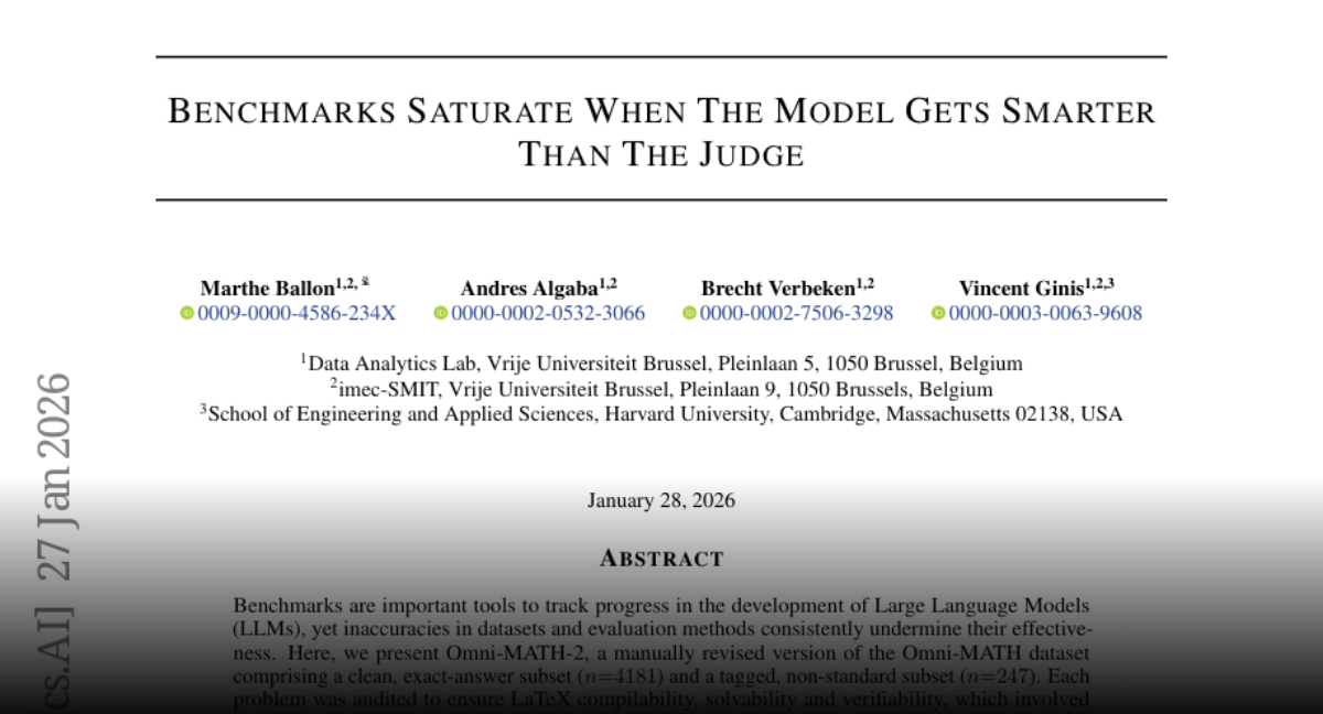 Benchmarks Saturate When The Model Gets Smarter Than The Judge