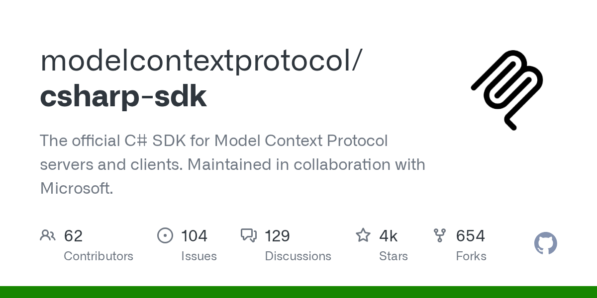 Release v1.0 of the official MCP C# SDK