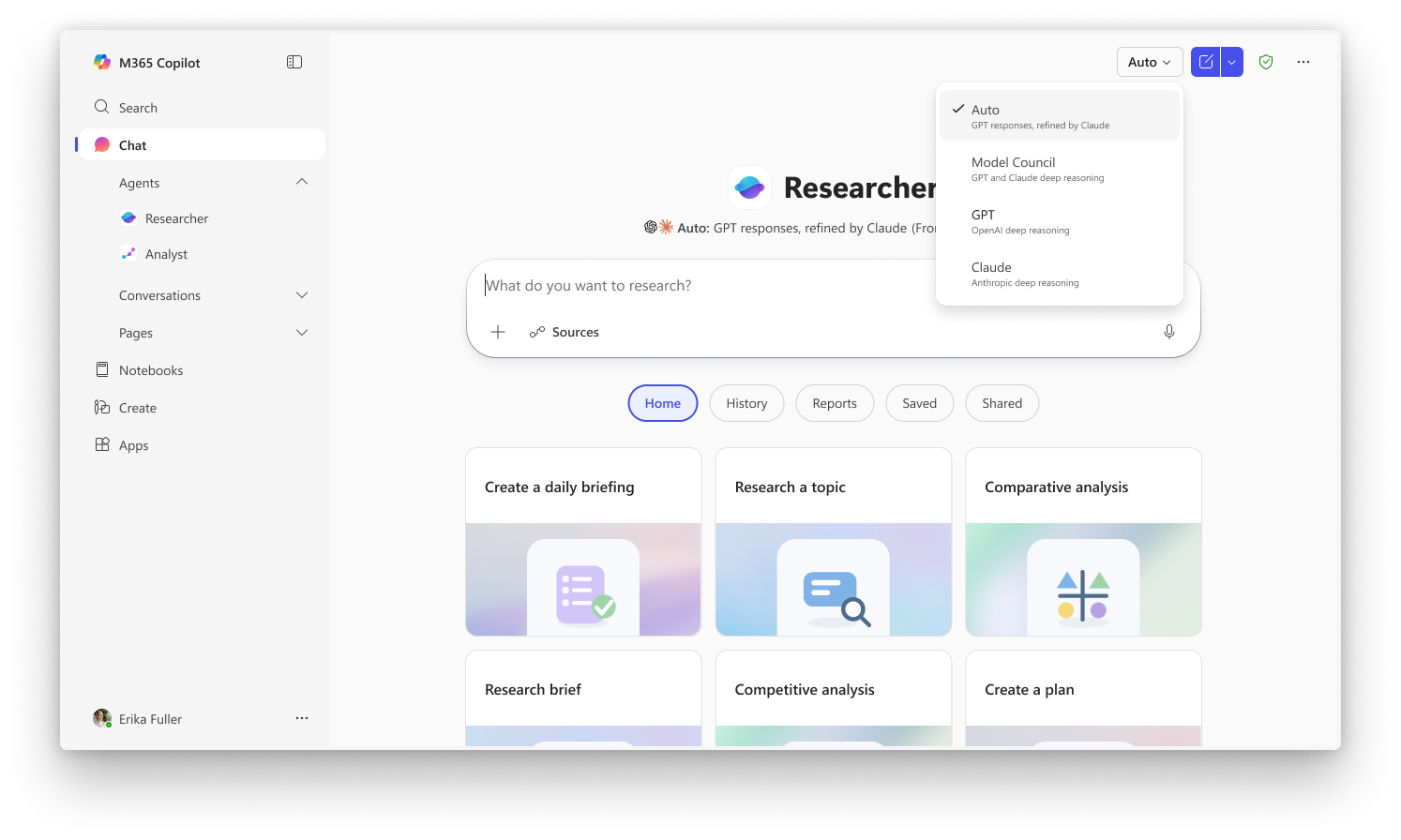 Introducing multi-model intelligence in Researcher