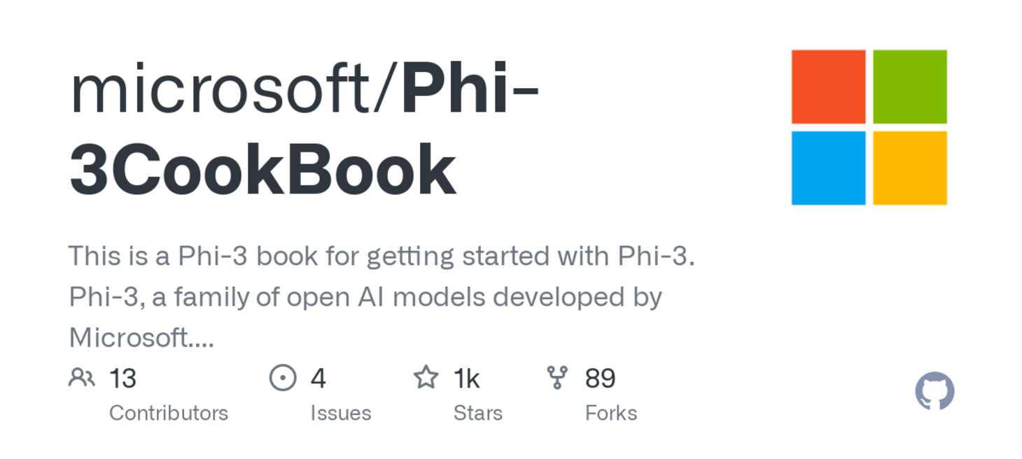 GitHub - microsoft/Phi-3CookBook