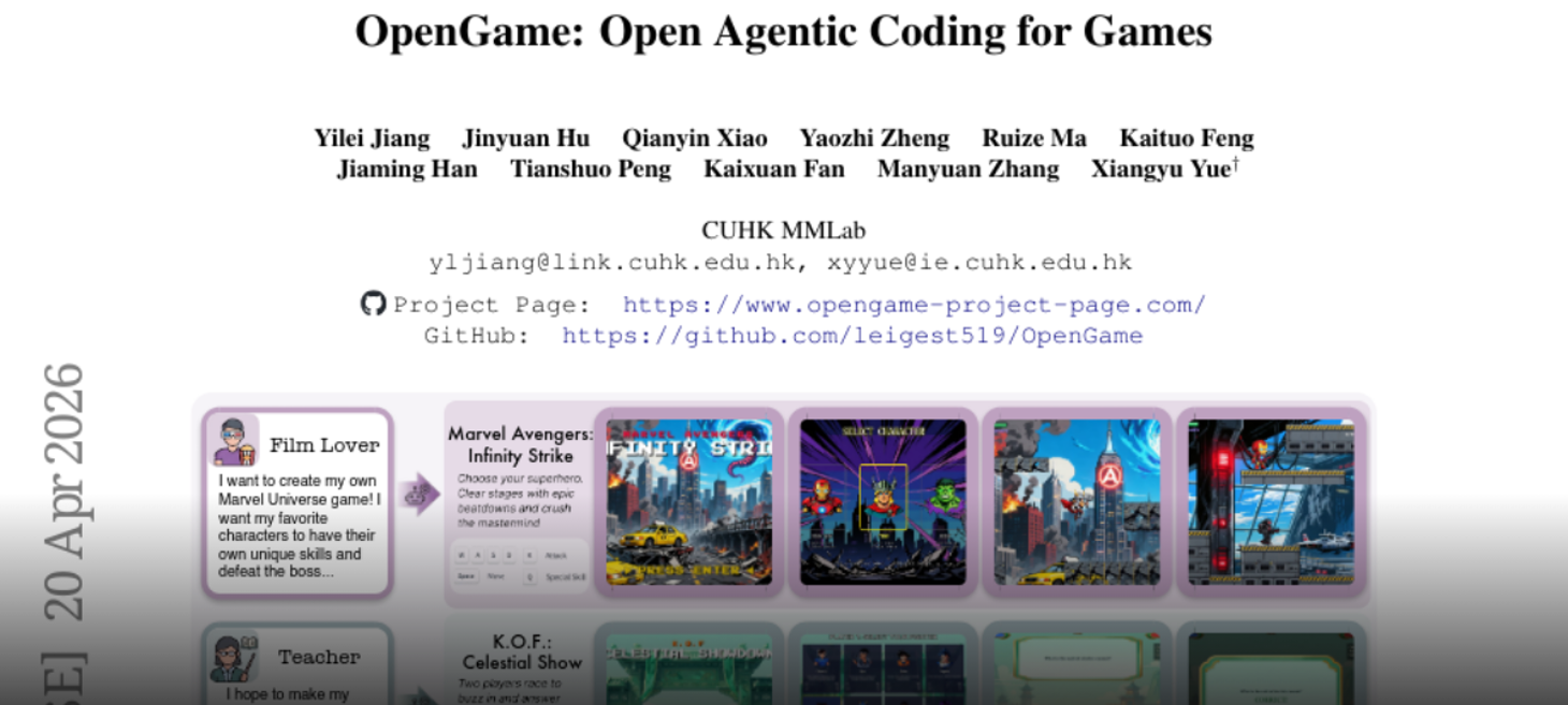 OpenGame: Open Agentic Coding for Games