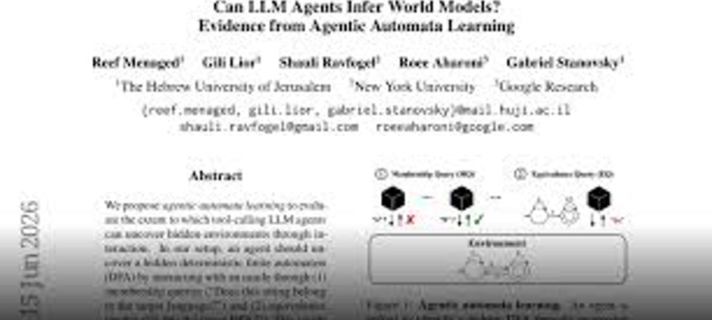 Can LLM Agents Infer World Models? Evidence from Agentic Automata Learning