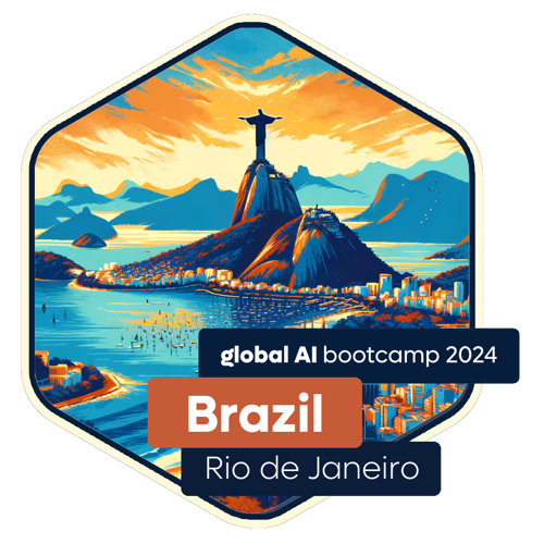 Badge Global AI Bootcamp 2024 - Brazil - Rio de Janeiro - Attendee