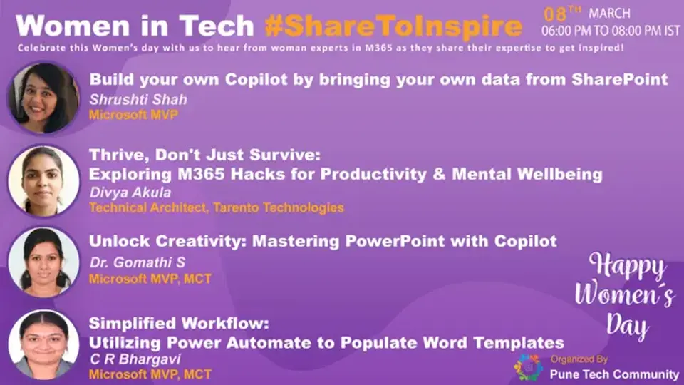 Women in Tech #ShareToInspire