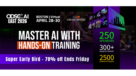 ODSC AI East Conference - Boston- April 28-30