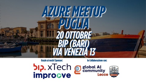 AZURE MEETUP PUGLIA 20 0TTOBRE BARI