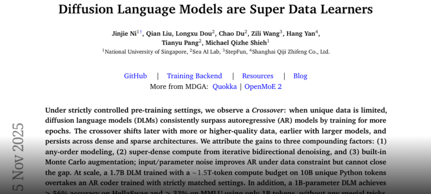 Diffusion Language Models are Super Data Learners