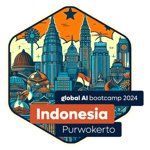 Badge Global AI Bootcamp 2024 - Indonesia - Purwokerto - Attendee