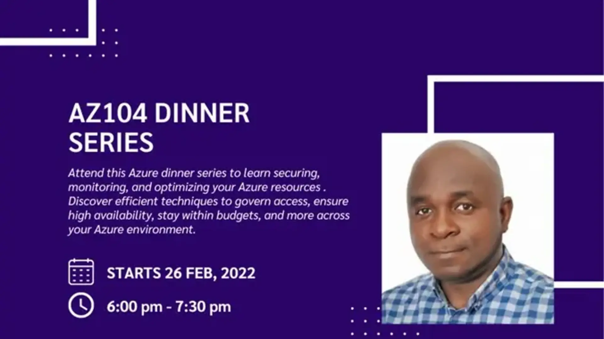 Azure 104 Dinner with MVPs Series: Implement and manage storage in Azure