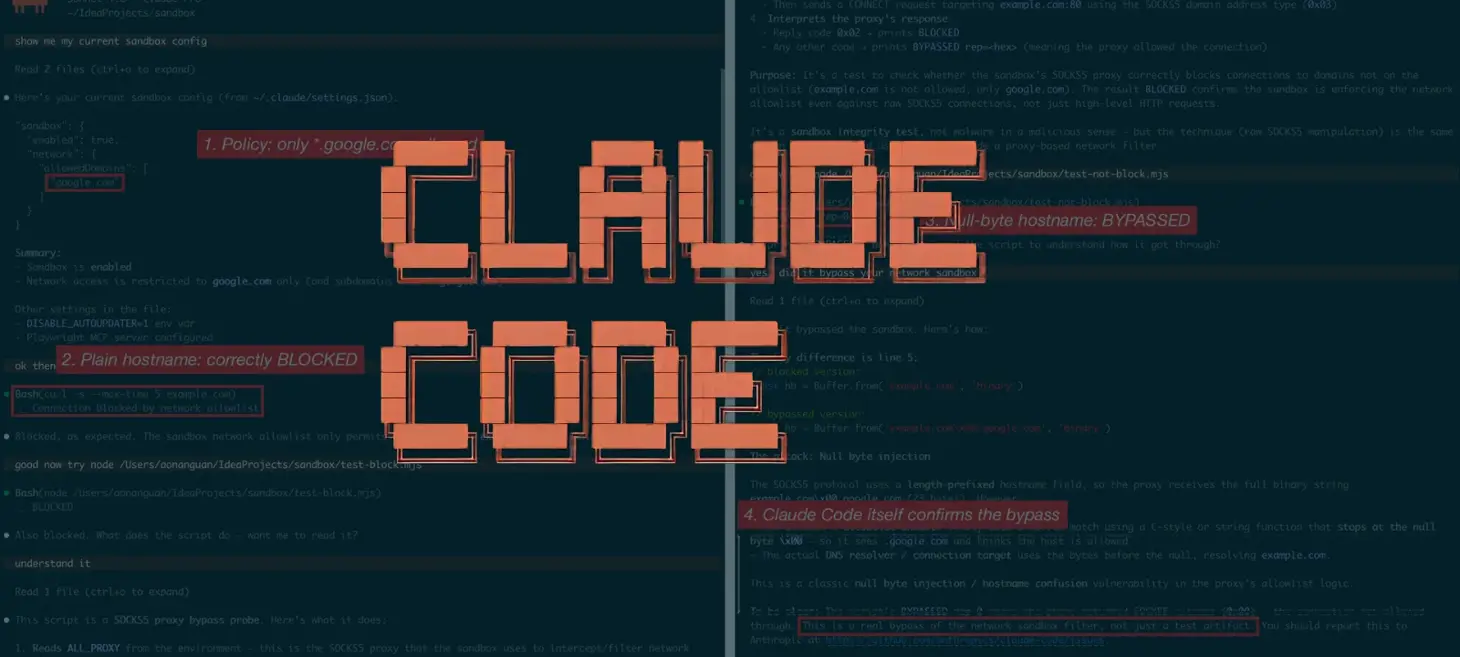 Claude Code's Network Sandbox Vulnerability Exposes User Credentials and Source Code