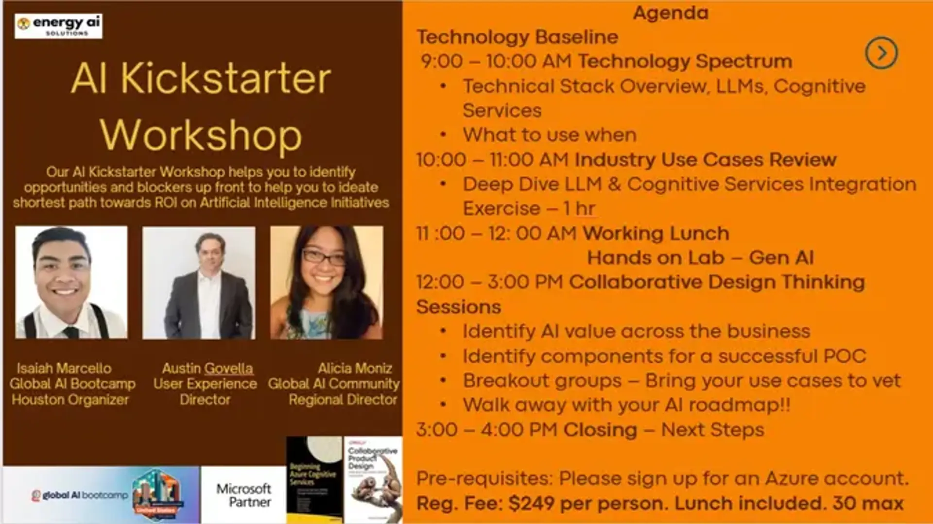 AI at the Esperson: AI Kickstarter Workshop