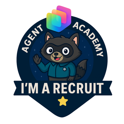 Badge Copilot Studio Agent Academy - Recruit