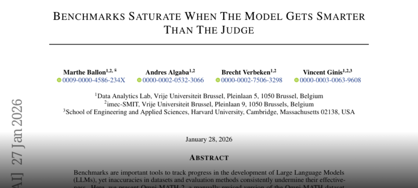 Benchmarks Saturate When The Model Gets Smarter Than The Judge