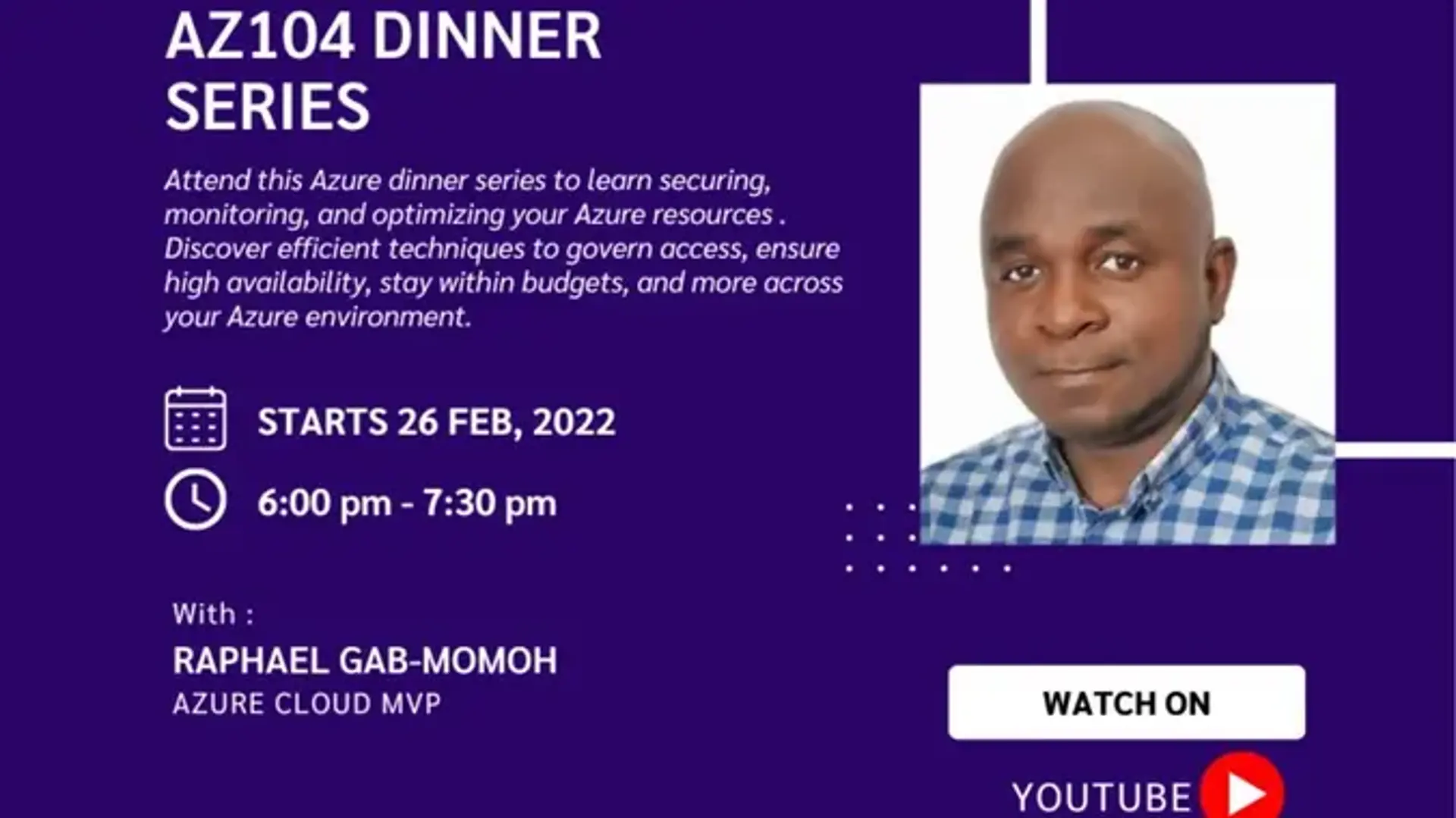 AZ-104 Dinner with MVPs Series: Manage identities and governance in Azure