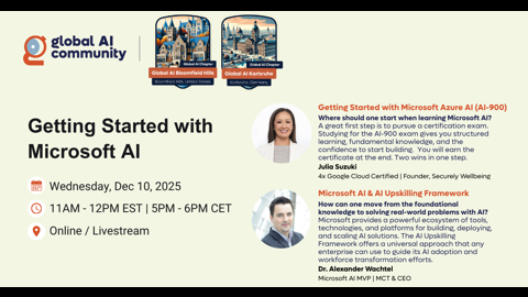 Getting Started with Microsoft AI | A Joint Event by the Global AI Bloomfield Hills & Karlsruhe Chapters