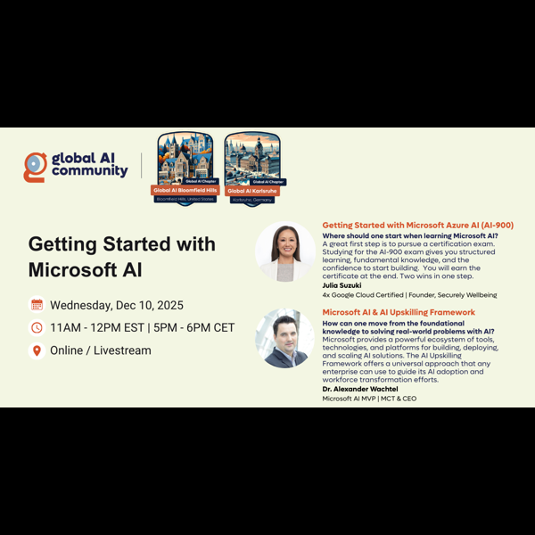 Getting Started with Microsoft AI | A Joint Event by the Global AI Bloomfield Hills & Karlsruhe Chapters